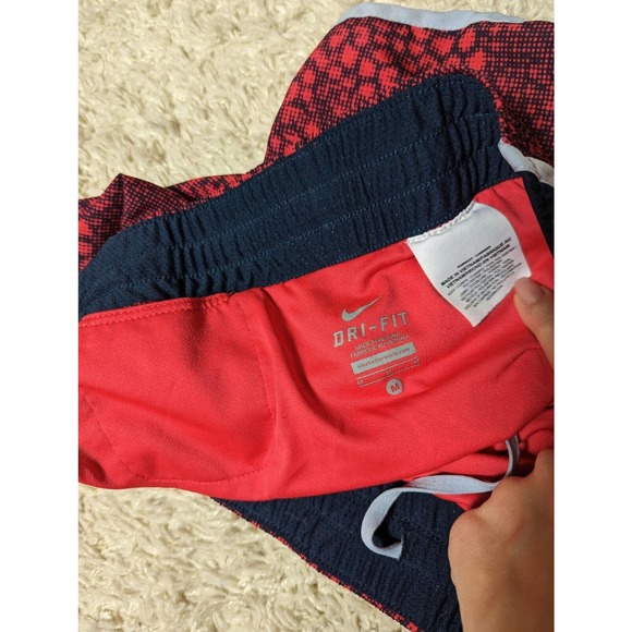 Nike Womens 3" Dash Dri-Fit Running Shorts Red Navy 576910 676 Size M Medium - Picture 5 of 9